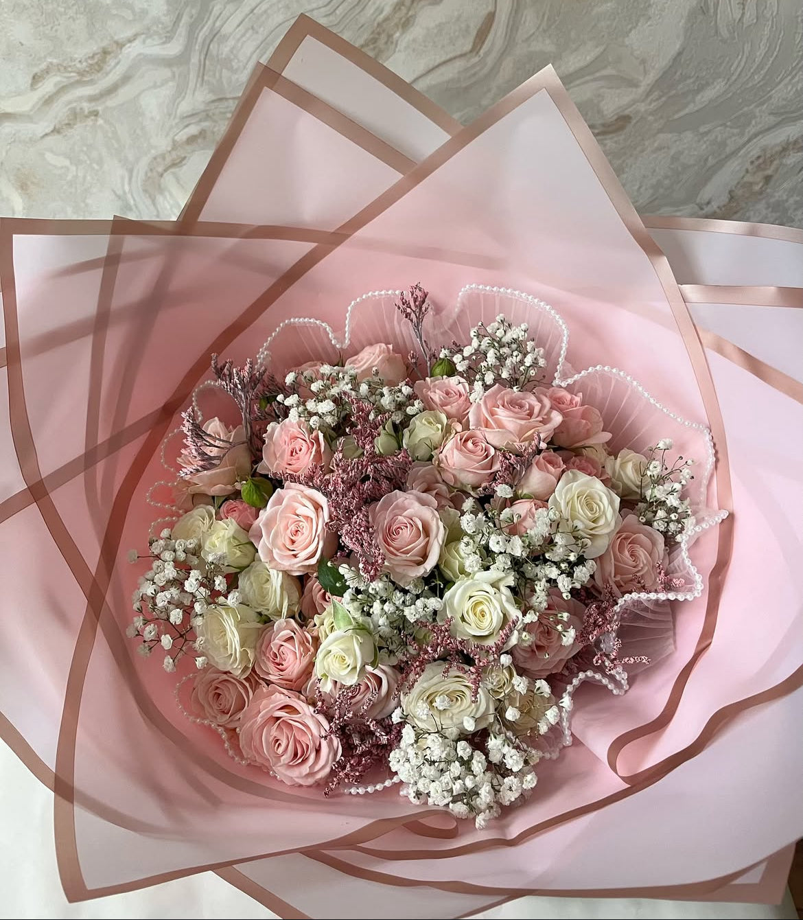 Pink and White Rose Mix Fleur